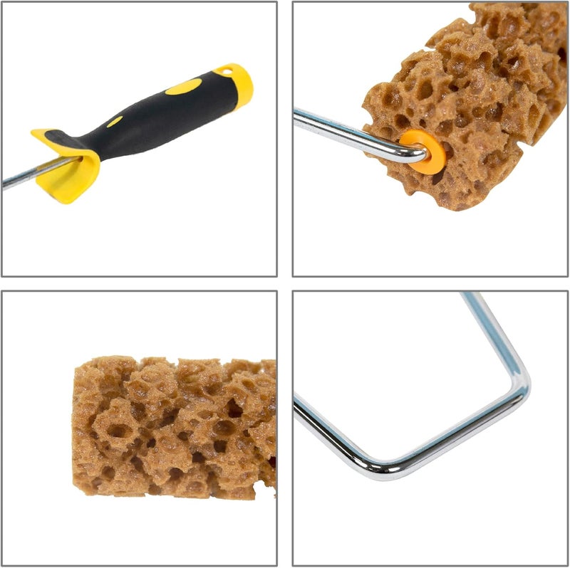 Hanroy Sponge Paint Roller Small 6" for Texture Painting Decorators Brush Tool, Fast and Easy Pattern Art Sponge Roller for Home Wall(M60) - Image 4